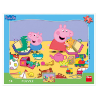 Dino puzzle Peppa Pig si hraje deskové tvary 12 dílků