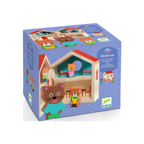 Dřevěný domeček pro kočičí rodinku DJECO