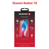Tvrzené sklo Swissten Full Glue, Color Frame, Case Friendly pro Xiaomi Redmi 10 LTE, černá