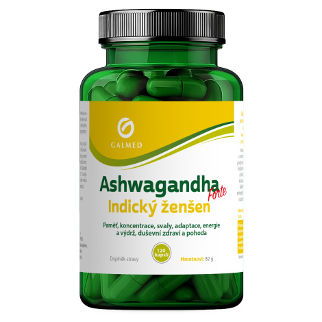 Galmed Ashwagandha forte Indický ženšen 120 kapslí