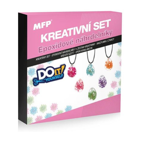 Kreativní set - epoxidové náhrdelníky kapky MFP paper