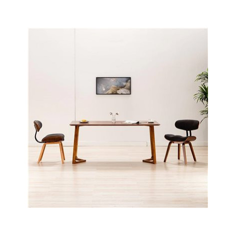 Jídelní židle 2 ks šedé ohýbané dřevo a textil SHUMEE