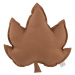 Cotton &amp; Sweets Lněný polštář javorový list čokoládová 43x43 cm