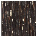 Hnědozlatý patchwork koberec z hovězí kůže 200x200 cm ARTVIN, 132402