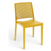 Plastová židle GRID — nosnost 150 kg, žlutá
