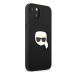 Karl Lagerfeld KLHCP13SPKMK hard silikonové pouzdro iPhone 13 Mini 5.4" black Leather Ikonik Kar