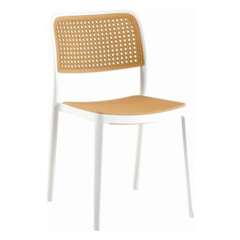 Stohovatelná židle Firt TYP 1 bílá/béžová FOR LIVING