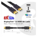 Club3D Kabel certifikovaný DisplayPort 1.4 HBR3, 8K60Hz (M/M), černé koncovky, 4m, 24 AWG