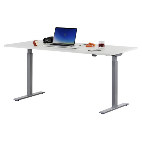 Topstar Psací stůl s elektrickým přestavováním výšky, rovné provedení, š x h 1600 x 800 mm, bílá
