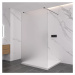 CERANO Sprchová zástěna Walk-in Onyx Duo L/P 8 mm hranatá vzpěra černá matná, mléčné sklo 80x200