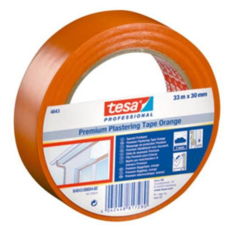 Páska omítací plastová 4843, UV 2 týdny, 33 m x 50 mm, oranžová TESA