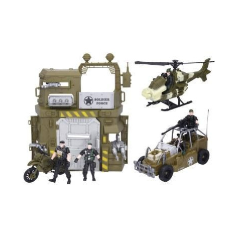 Vojenský set s autem a vrtulníkem Wiky