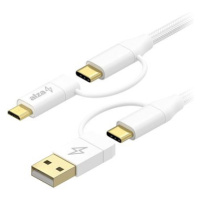 AlzaPower MultiCore 4in1 USB 60W 480Mbps 1m bílý