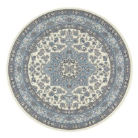 Kruhový koberec Mirkan 104442 Cream/Skyblue 160 × 160 o cm