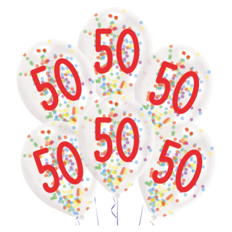 Amscan Latexové balóny s konfetami 50