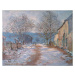 Obrazová reprodukce Snow in Limetz; Effet de neige a Limetz, 1886, Monet, Claude, 40 × 30 cm