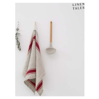 Lněná utěrka 40x65 cm Red Stripe Vintage – Linen Tales