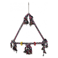 Houpačka Bird Jewel barevná s provazy 70x46cm