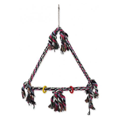 Houpačka Bird Jewel barevná s provazy 70x46cm