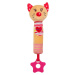 Dětská pískací plyšová hračka s kousátkem Baby Mix kočka