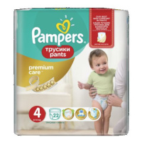 Pampers Premium Care Pants vel. 4 9-14 kg plenkové kalhotky 22 ks