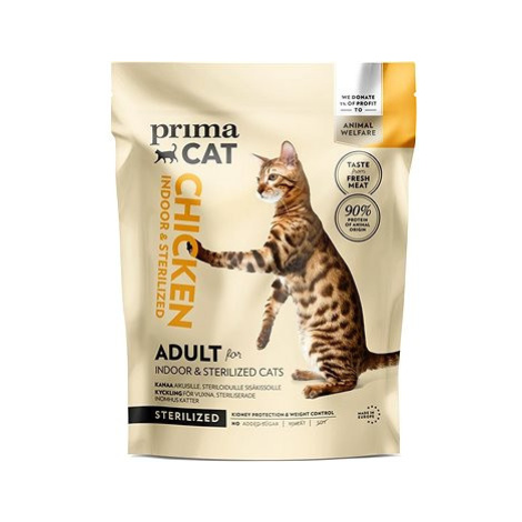 PrimaCat granule kuře pro dospělé kočky, kastrované a žijící v bytě 1,4 kg