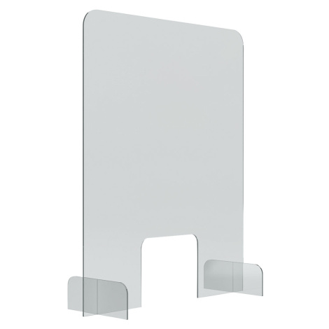 magnetoplan Pultová a stolní přepážka, akrylové sklo, transparentní, tloušťka 5 mm, v x š x h 84