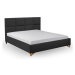 Čalouněná postel Avesta 180x200, černá, bez matrace