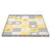KINDERKRAFT SELECT Podložka pěnová Puzzle Luno Shapes 185 x 165 cm Yellow, 30ks, Premium