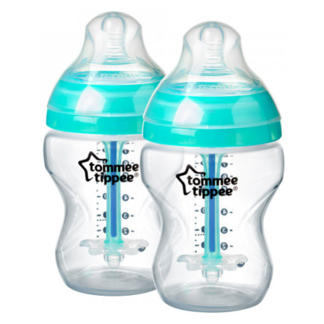 Tommee Tippee Antikoliková láhev 2 ks Transparentní 260ml