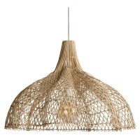 Estila Designová závěsná lampa Brodas ve venkovském stylu se stínítkem z ratanu přírodní hnědé b