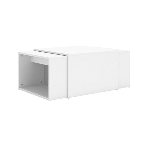 SHUMEE Sada 3 konferenčních stolků bílá 60 × 60 × 30 cm dřevotříska, 806894