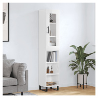 vidaXL Skříň highboard bílá s vysokým leskem 34,5x34x180 cm kompozit