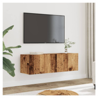 vidaXL TV skříňky nástěnné 2 ks old wood 100 x 30 x 30 cm