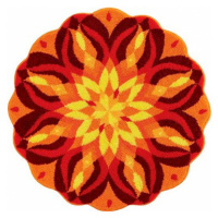 GRUND SEBEREALIZACE Mandala kruhová o 60 cm, oranžová