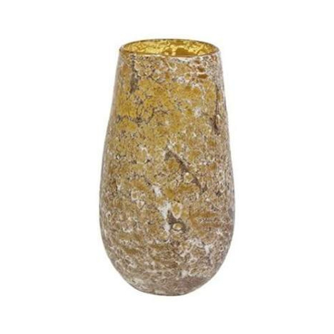 Váza válec kónická sklo žlutá 31cm Ter Steege