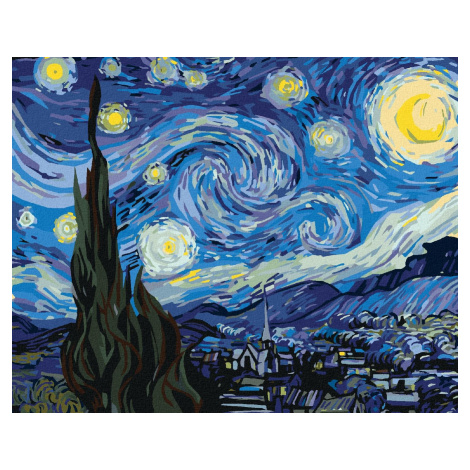Měsíc v podání Van Gogha, 80×100 cm, vypnuté plátno na rám