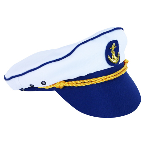 Dětská čepice kapitán námořník modrá