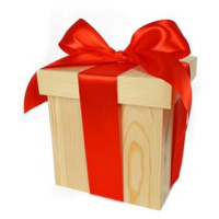 Krabička DELUXE dřevěná přírodní 17 x 17 cm