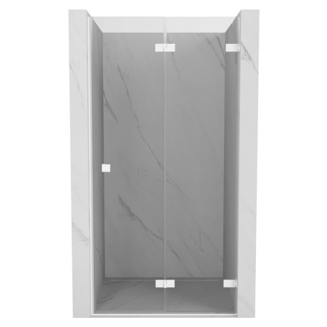 MEXEN/S Lunar-F skládací sprchové dveře pravé 75, transparent, bílá 836-075-000-20-00-P