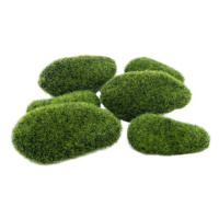 Kameny mechové umělé zelené 6ks