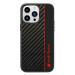 Audi Carbon Fiber Stripe Pouzdro pro iPhone 14 Pro Max – černý