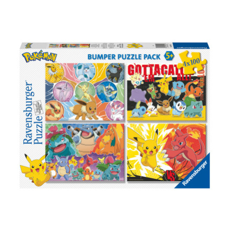 Puzzle dětské Pokémon 4x100 dílků RAVENSBURGER