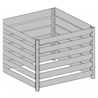 Lanit Plast Kurt 700 stříbrná, 92 x 92 x 85 cm, 704 l