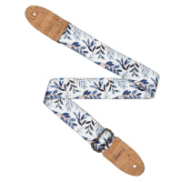 Cascha CGS-VC3 Guitar Strap Vegan Cork - Blue Twigs