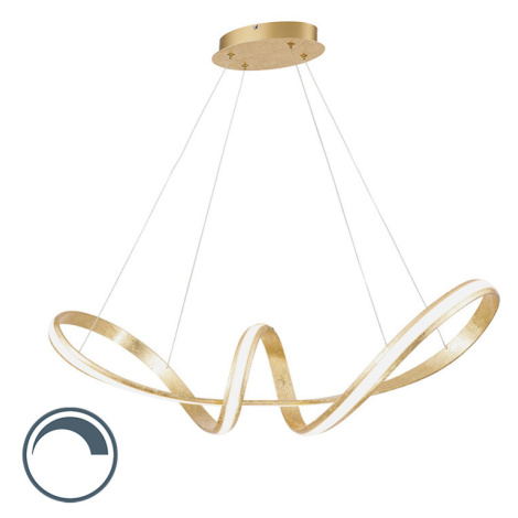 Designová závěsná lampa zlatá vč. LED 80 cm - Belinda Paul Neuhaus