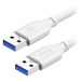 AlzaPower Core USB-A (M) to USB-A (M) 3.0, 1.5m bílý