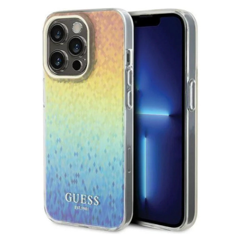 Guess hard silikonový kryt iPhone 15 PRO 6.1" multicolour IML Faceted Mirror Disco Iridescent