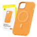 Baseus Magnetické pouzdro pro iPhone 15 Baseus Fauxther Series (oranžové)