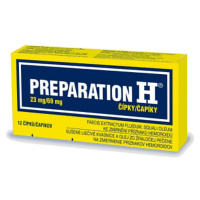 Preparation H 23mg/69mg čípky pro léčbu hemoroidů 12ks